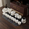 Sheep-Fat Jade White Porcelain Gongfu Tea Set