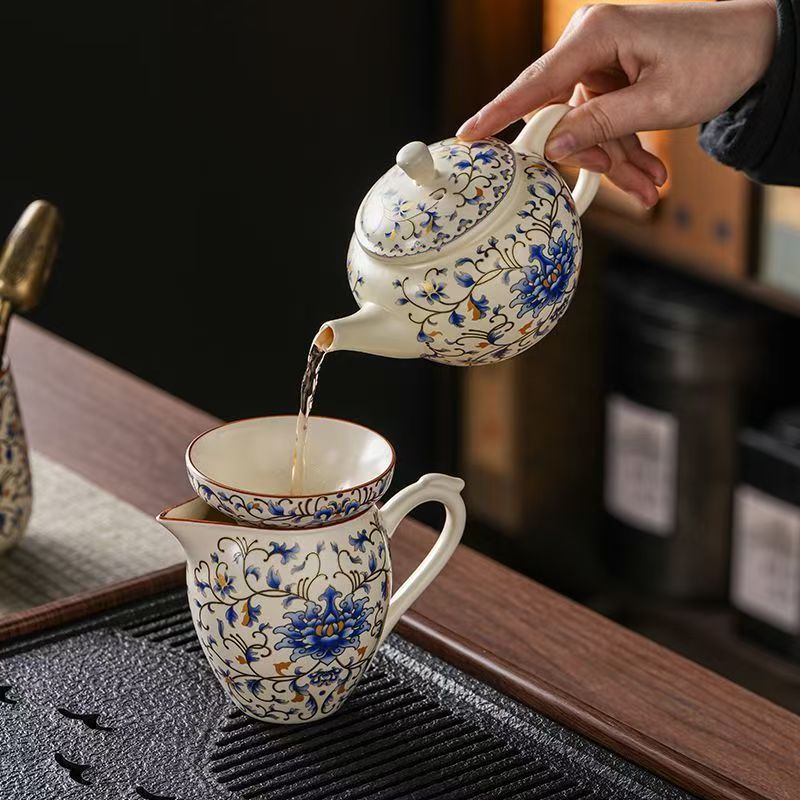 Blue & White Ru Kiln Gongfu Tea Set