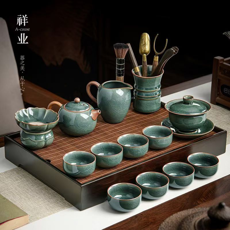 Ge Kiln Xi Shi Teapot Tea Set – Traditional Crackle Glaze Ceramic