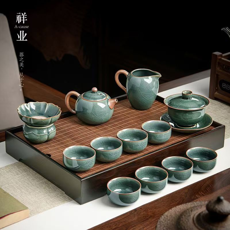 Ge Kiln Xi Shi Teapot Tea Set – Traditional Crackle Glaze Ceramic