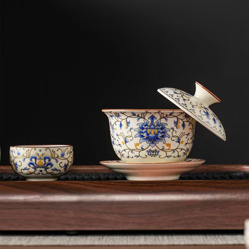 Blue & White Ru Kiln Gongfu Tea Set