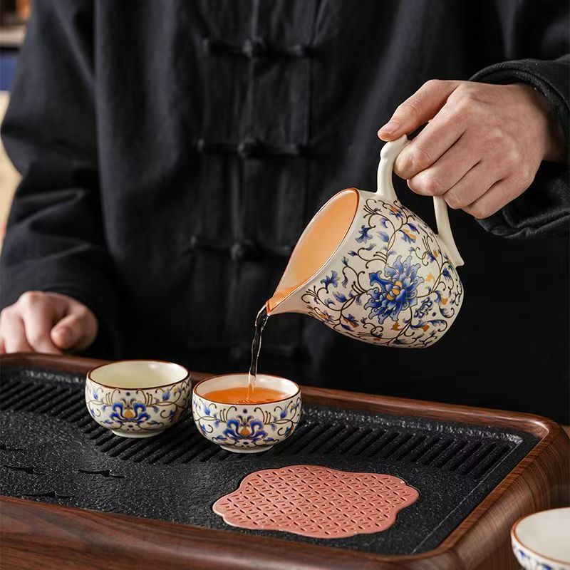 Blue & White Ru Kiln Gongfu Tea Set