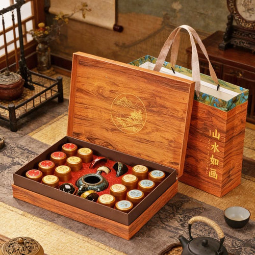 Four Famous Teas (Landscape as Beautiful as a Painting) Tea and Tea Set in One