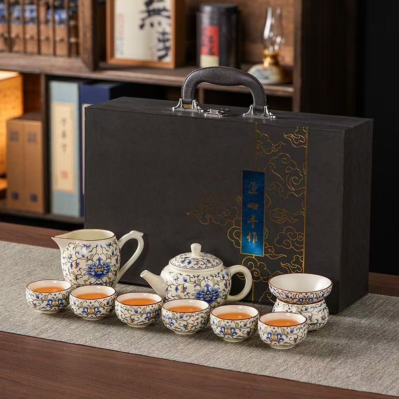 Blue & White Ru Kiln Gongfu Tea Set