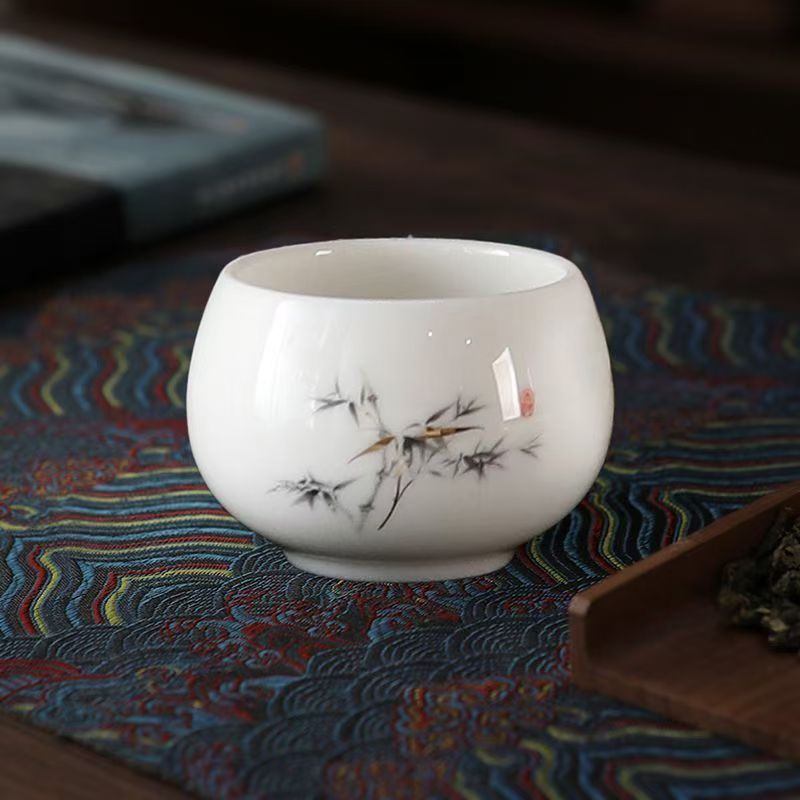 Sheep-Fat Jade White Porcelain Gongfu Tea Set